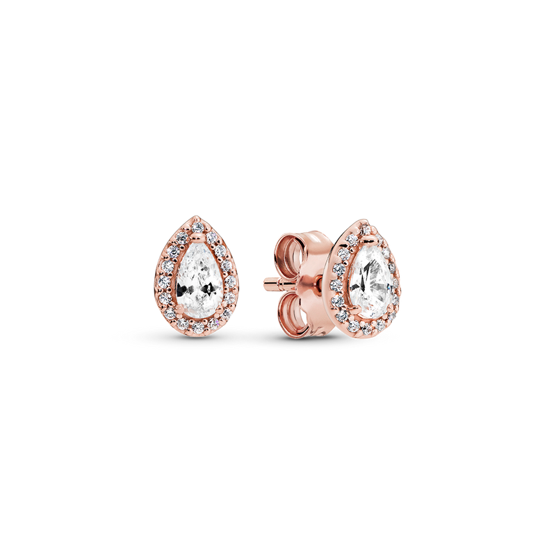 TEARDROP HALO STUD EARRINGS