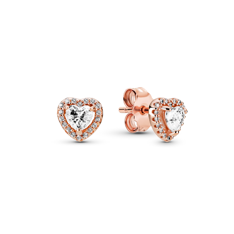 ELEVATED HEART STUD EARRINGS