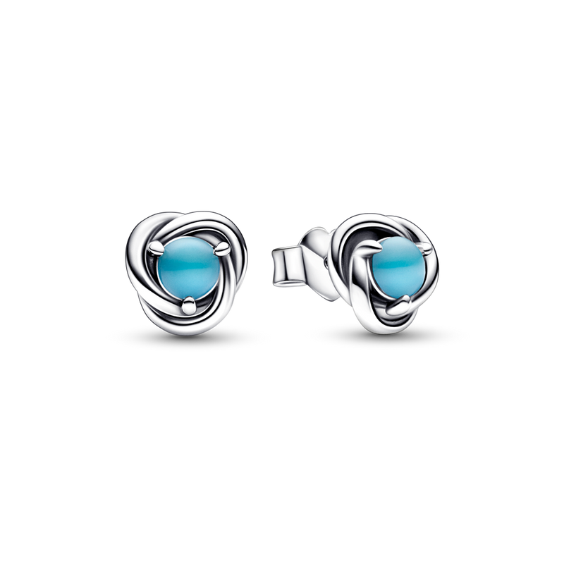 DECEMBER BIRTHSTONE ETERNITY CIRCLE STUD EARRINGS