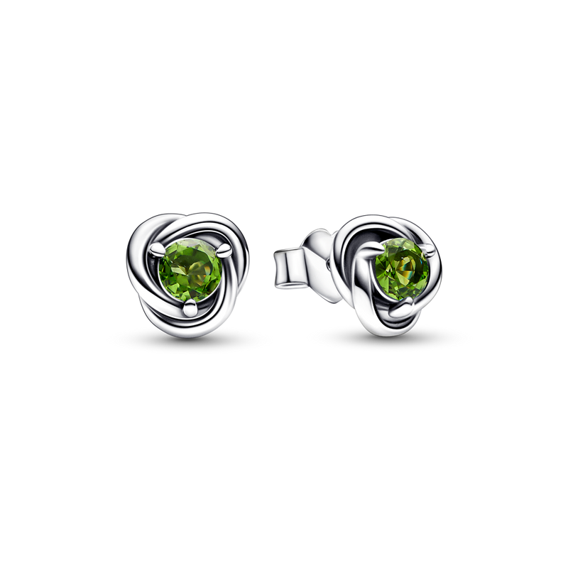 AUGUST BIRTHSTONE ETERNITY CIRCLE STUD EARRINGS