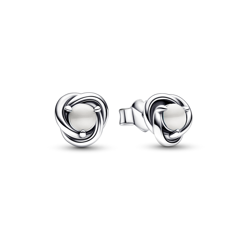 JUNE BIRTHSTONE ETERNITY CIRCLE STUD EARRINGS