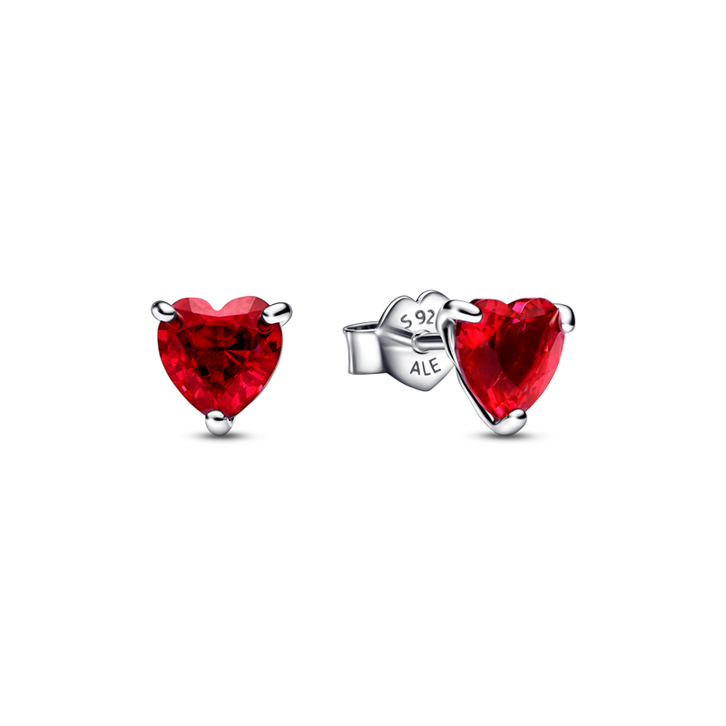 RED HEART STUD EARRINGS