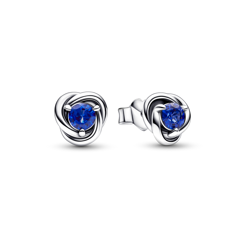 SEPTEMBER BIRTHSTONE ETERNITY CIRCLE STUD EARRINGS