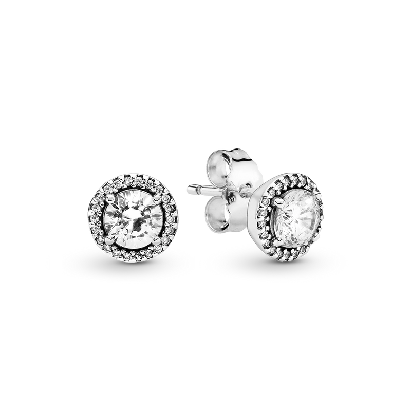 ROUND SPARKLE STUD EARRINGS
