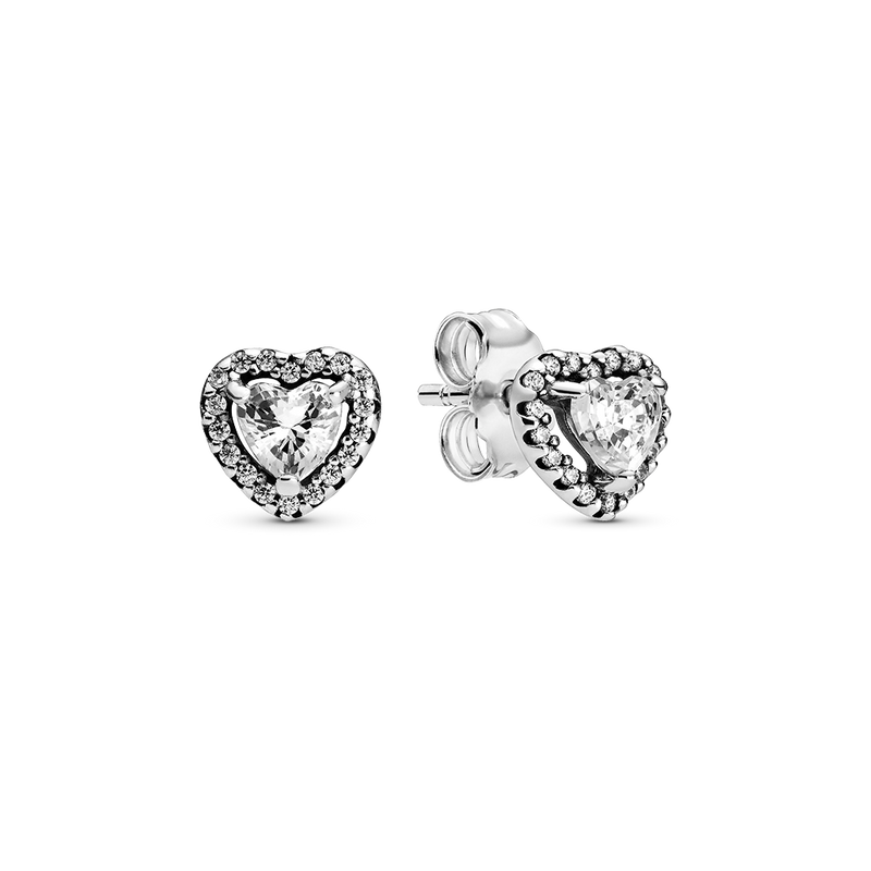 ELEVATED HEART STUD EARRINGS