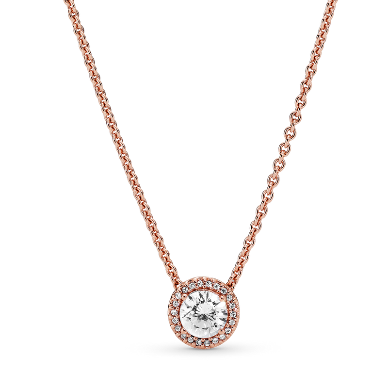 ROUND SPARKLE HALO NECKLACE