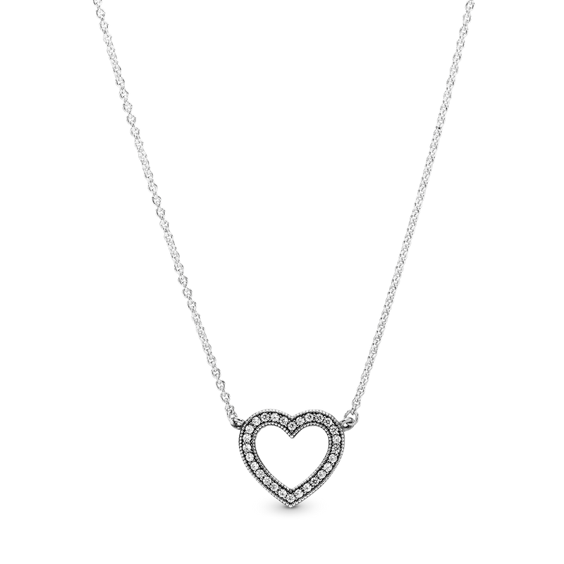 SPARKLING OPEN HEART NECKLACE