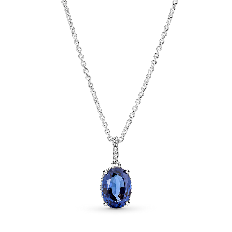 SPARKLING STATEMENT HALO PENDANT NECKLACE