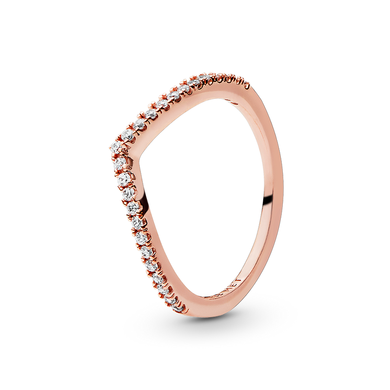 SPARKLING WISHBONE RING