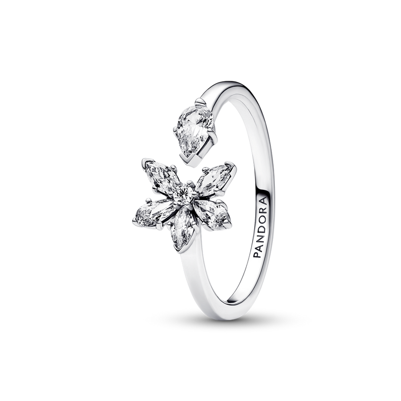 SPARKLING HERBARIUM CLUSTER OPEN RING