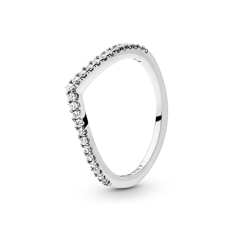 SPARKLING WISHBONE RING
