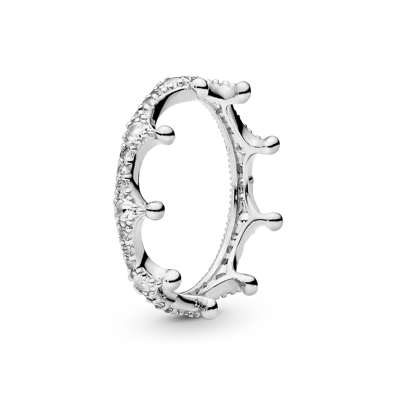 CLEAR SPARKLING CROWN RING