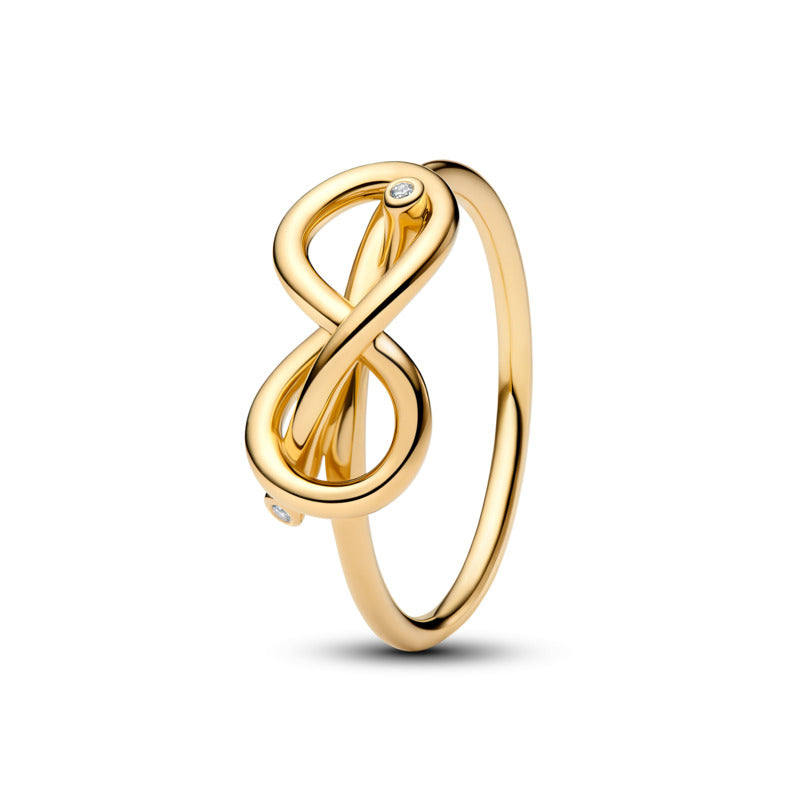 Gold Infinity Knot Ring - 54