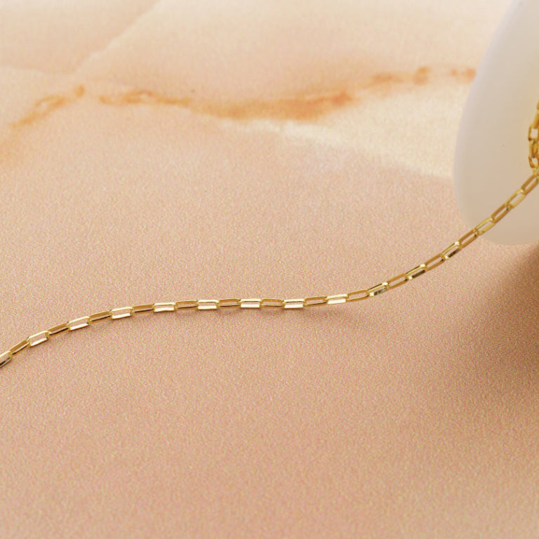 14ct Yellow Gold-Filled Paperchain Link Bracelet 21cm
