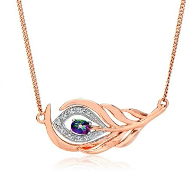 Clogau 9ct Rose Gold Peacock Throne Necklace