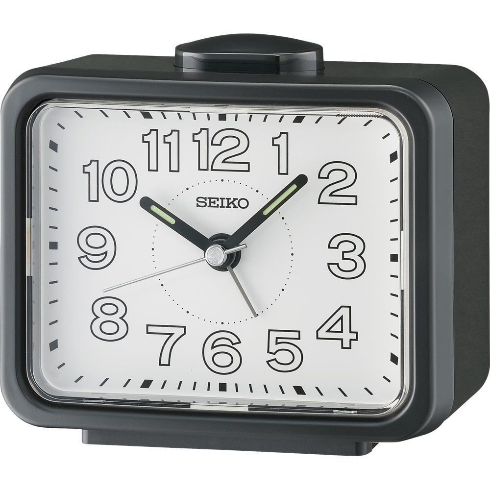 Seiko Black Rectangle Alarm Clock QHK061K – Hemstock's Jewellers