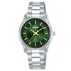 Lorus Ladies Green Dial Stainless Steel Bracelet Watch RG245XX9