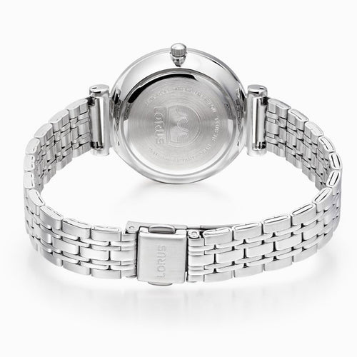 Lorus Ladies Pink Dial With Cubic Zirconia Markers Bracelet Watch RG259XX9