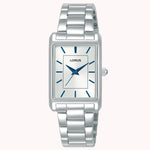 Lorus Ladies Rectangle Silver Dial Bracelet Watch RG285VX9