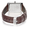 Lorus Ladies Rectangle Silver Dial Brown Strap Watch RG289VX9