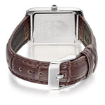 Lorus Ladies Rectangle Silver Dial Brown Strap Watch RG289VX9