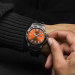 Lorus Gents Orange Dial Sports Bracelet Quartz Watch RH361AX9