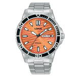 Lorus Gents Orange Dial Sports Bracelet Quartz Watch RH361AX9