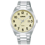 Lorus Gents Cream Dial Stainless Steel Bracelet Quartz Watch RH911RX9