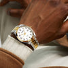 Lorus Gents White Dial Two-Tone Stainless Steel Bracelet Watch RH912RX9