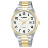 Lorus Gents White Dial Two-Tone Stainless Steel Bracelet Watch RH912RX9