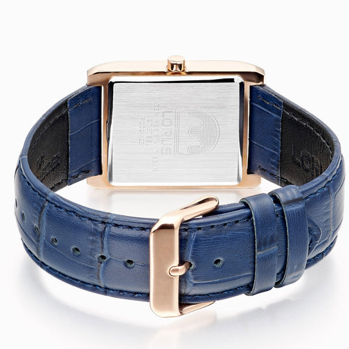 Lorus Ladies Rectangle Blue Dial & Strap Quartz Watch RH942RX9