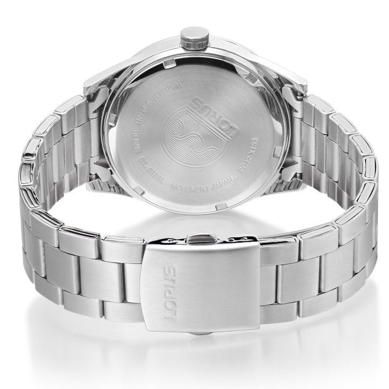 Lorus Gents Blue Dial Stainless Steel Quartz Watch RH961NX9