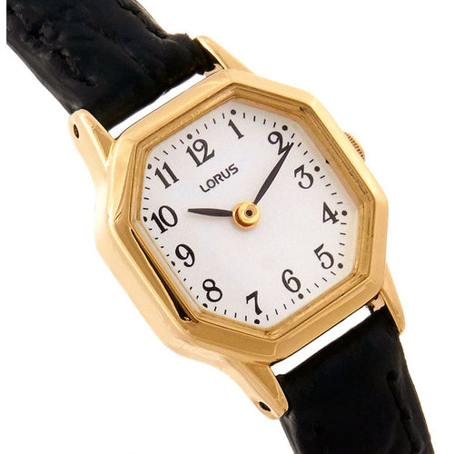 Lorus Ladies Gold Plated Octagonal Quartz Watch  RJ472BX9