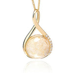 Clogau 9ct Yellow Gold Venus Quartz & Diamond Pendant & Chain