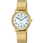 Lorus Ladies Gold Classic Quartz Expandable Bracelet Watch RRX04HX9