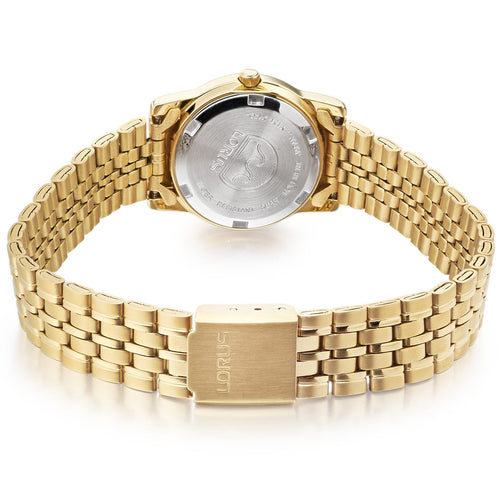 Lorus Ladies Gold Classic 50m Quartz Bracelet Watch RRX32HX9