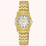 Lorus Ladies Gold Classic 50m Quartz Bracelet Watch RRX32HX9