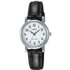 Lorus Ladies White Dial Black Leather Strap Quartz Watch RRX97GX9