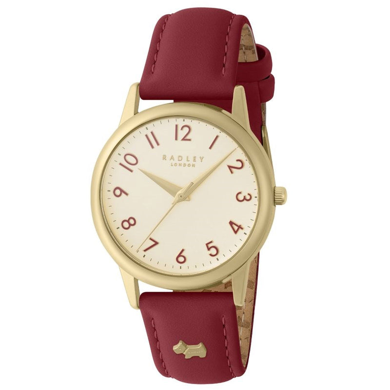 Radley Ladies Red Leather Strap Quartz Watch RY21730