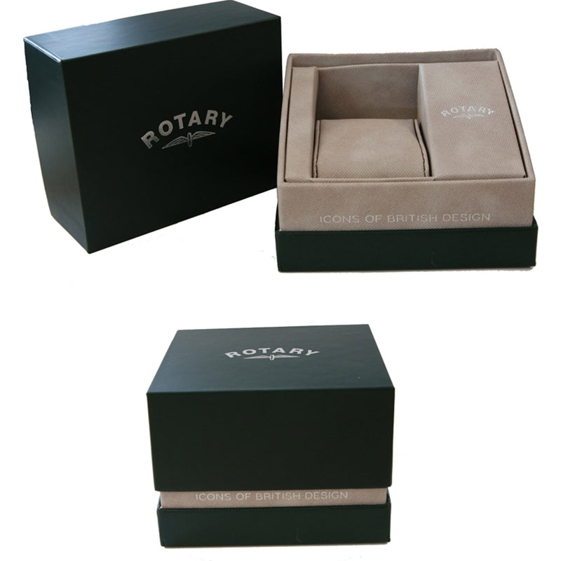 Rotary Ladies Ultra Slim Black Leather Strap Watch LS08013/03