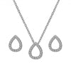 Hot Diamonds Silver Diamond Teardrop Stud Earrings & Pendant Set SS137