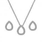 Hot Diamonds Silver Diamond Teardrop Stud Earrings & Pendant Set SS137
