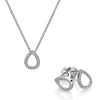 Hot Diamonds Silver Diamond Teardrop Stud Earrings & Pendant Set SS137