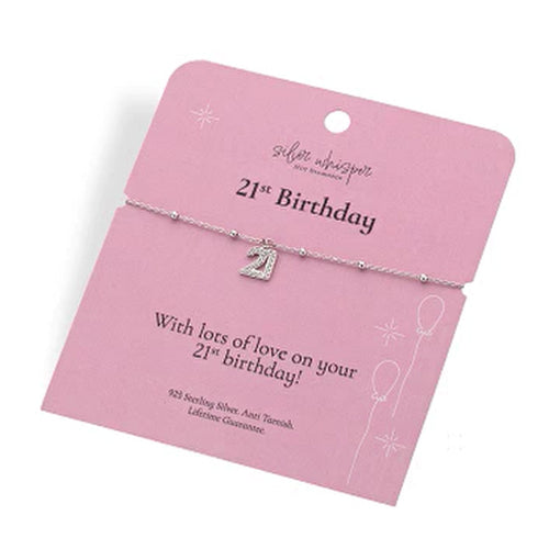 Hot Diamonds Silver Whisper 21st Bracelet