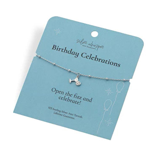 Hot Diamonds Silver Whisper Happy Birthday Bracelet