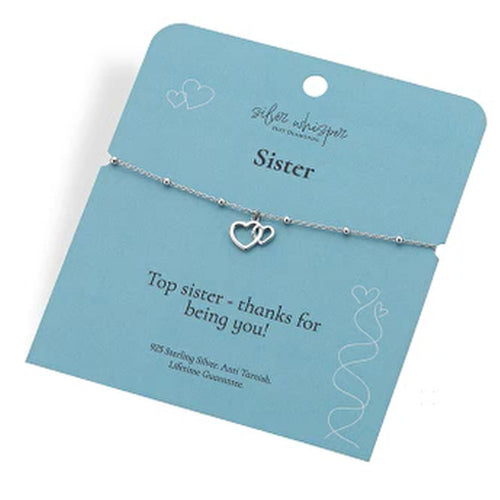 Hot Diamonds Silver Whisper Sister Bracelet