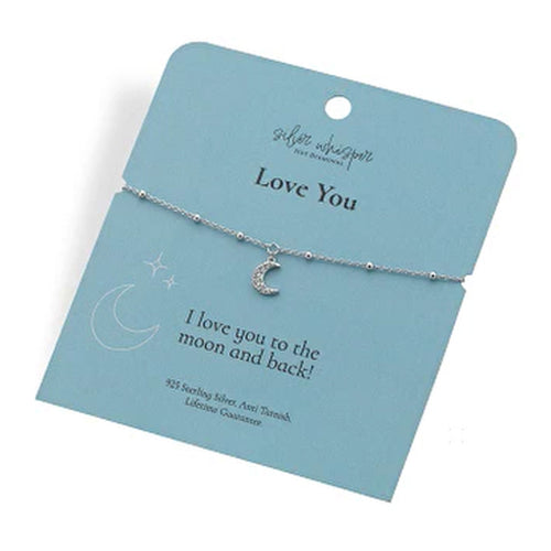 Hot Diamonds Silver Whisper Love You To The Moon and Back Bracelet