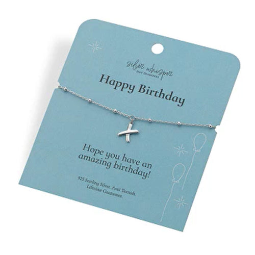 Hot Diamonds Silver Whisper Happy Birthday Bracelet