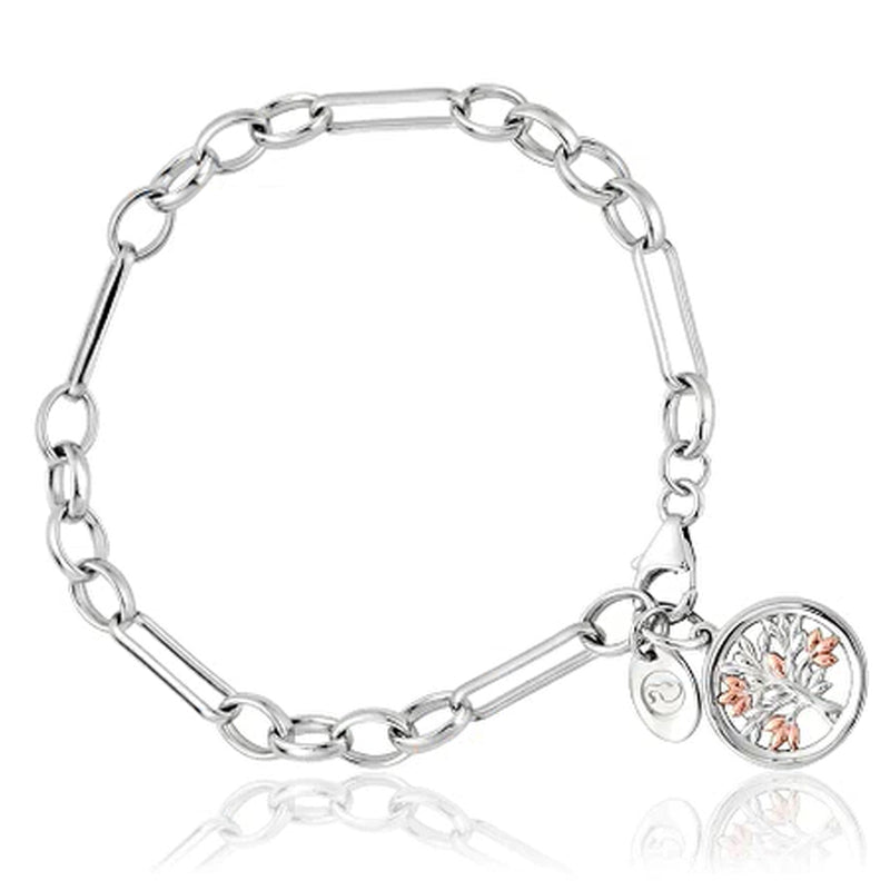 Clogau Silver Tree Of Life Figaro Bracelet XX3STLBR6