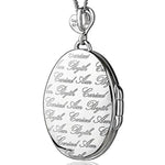 Clogau Silver Tree Of Life Oval Diamond Locket & Chain